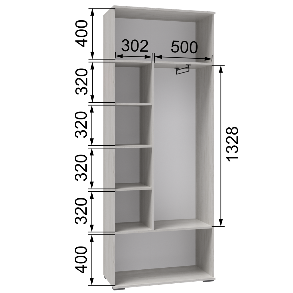 Шкаф 2-х дв. РШ-5 Ричард 