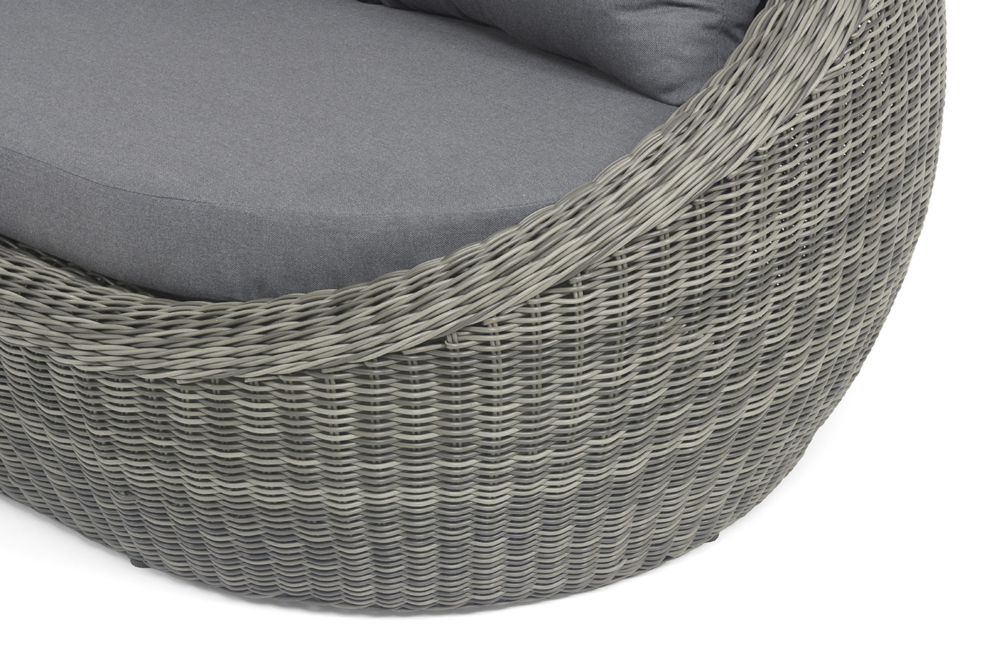 фото "барселона" диван из искусственного ротанга трехместный, цвет графит