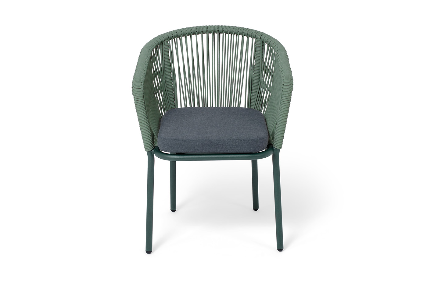 "Марсель" стул плетеный из роупа, каркас алюминий RAL6036 муар, роуп зеленый (4204) круглый tex, ткань темно-серая 027 фото "марсель" стул плетеный из роупа, каркас алюминий ral6036 муар, роуп зеленый (4204) круглый tex, ткань темно-серая 027