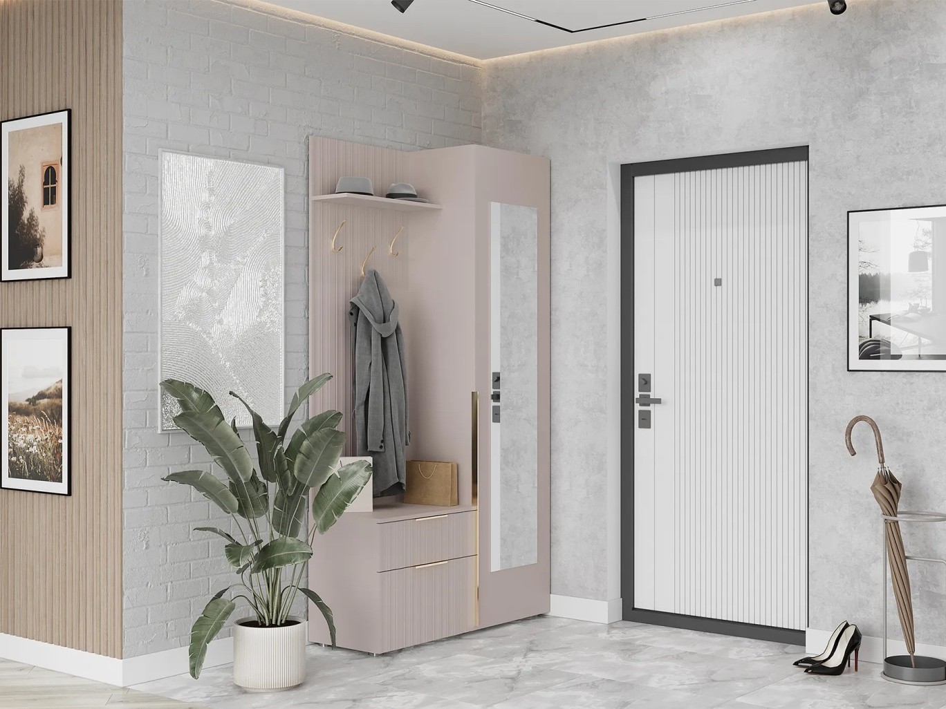 фото прихожая с пеналом тефия