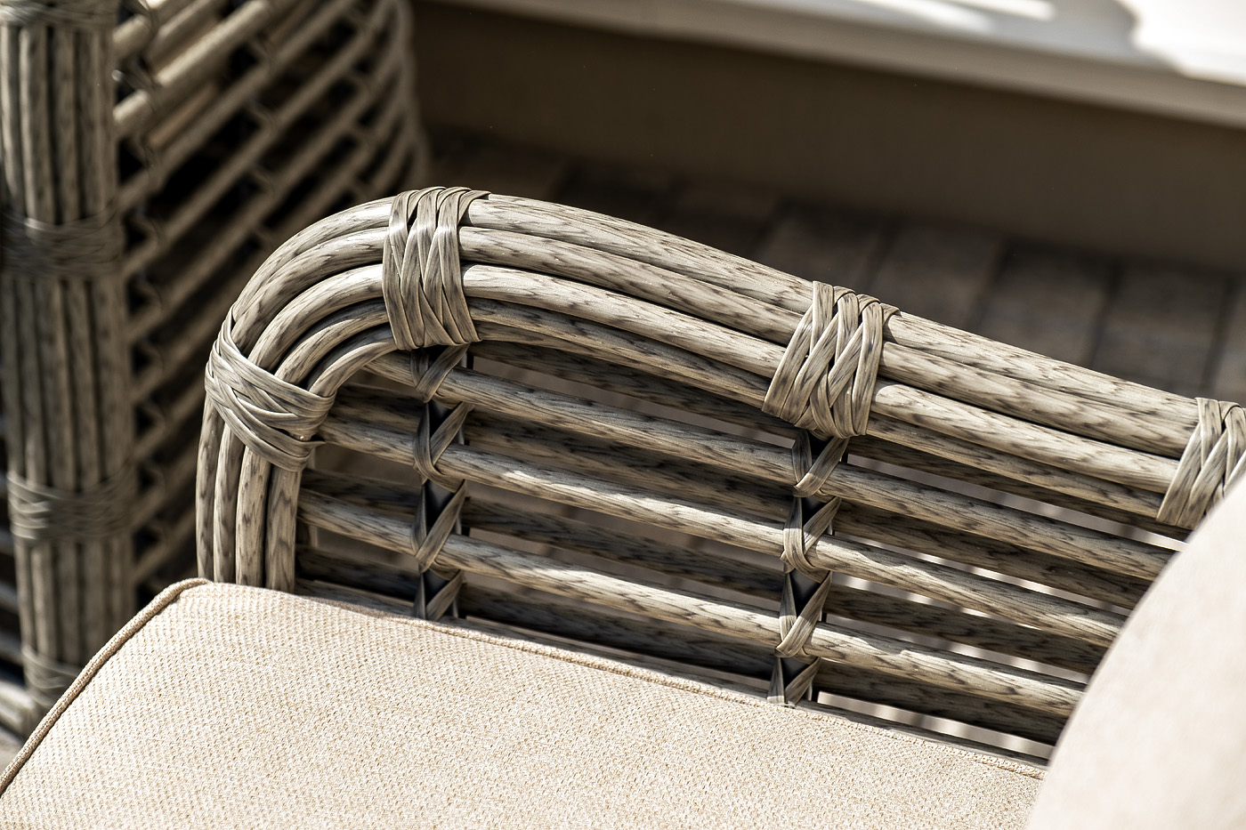 фото "ницца" лаунж-зона из искусственного ротанга, цвет бронзовый