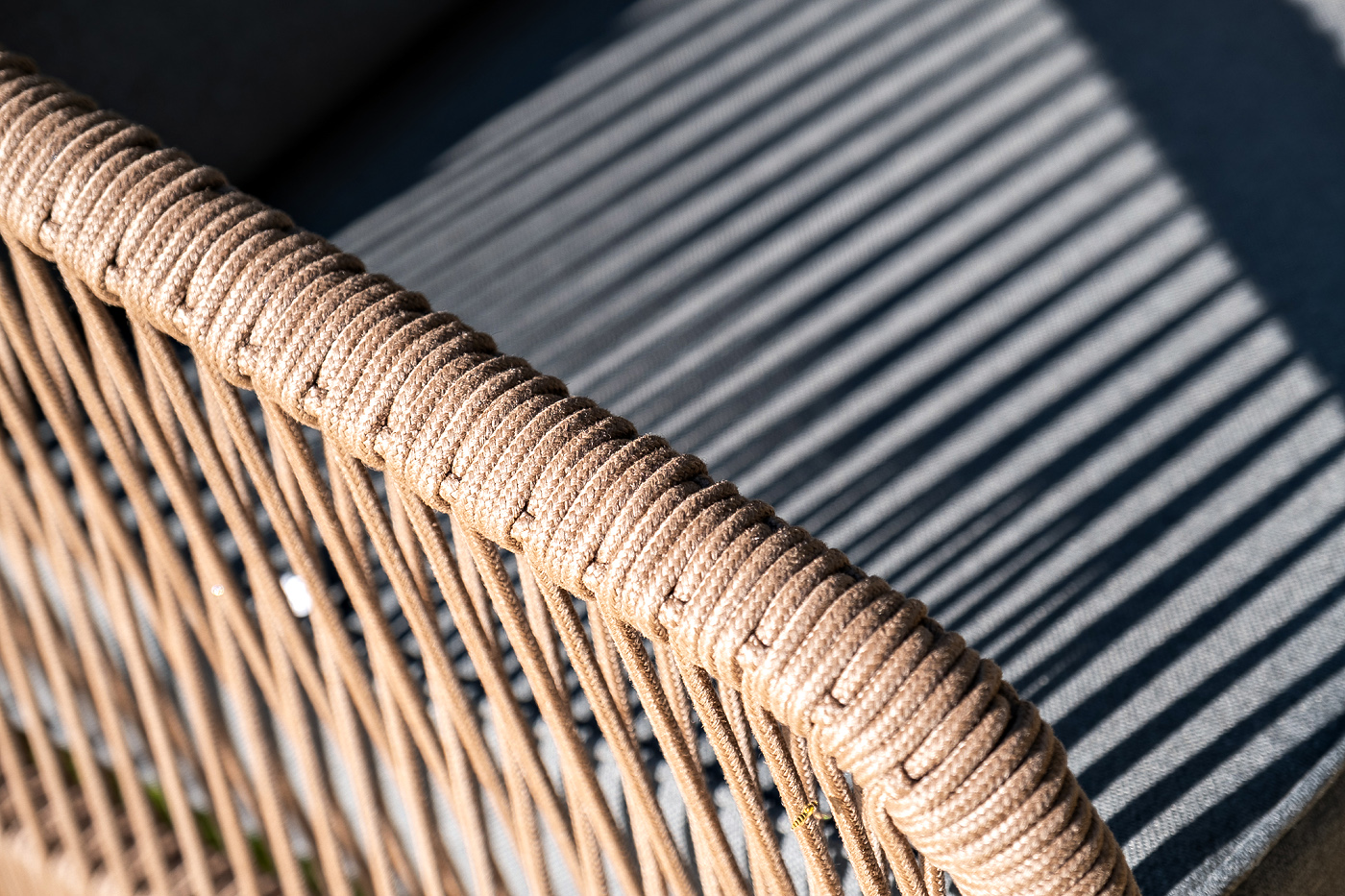 фото "канны" лаунж-зона 5-местная плетеная из роупа (веревки), роуп коричневый