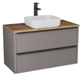 Тумба Torno 105 с накладной раковиной, капучино матовый