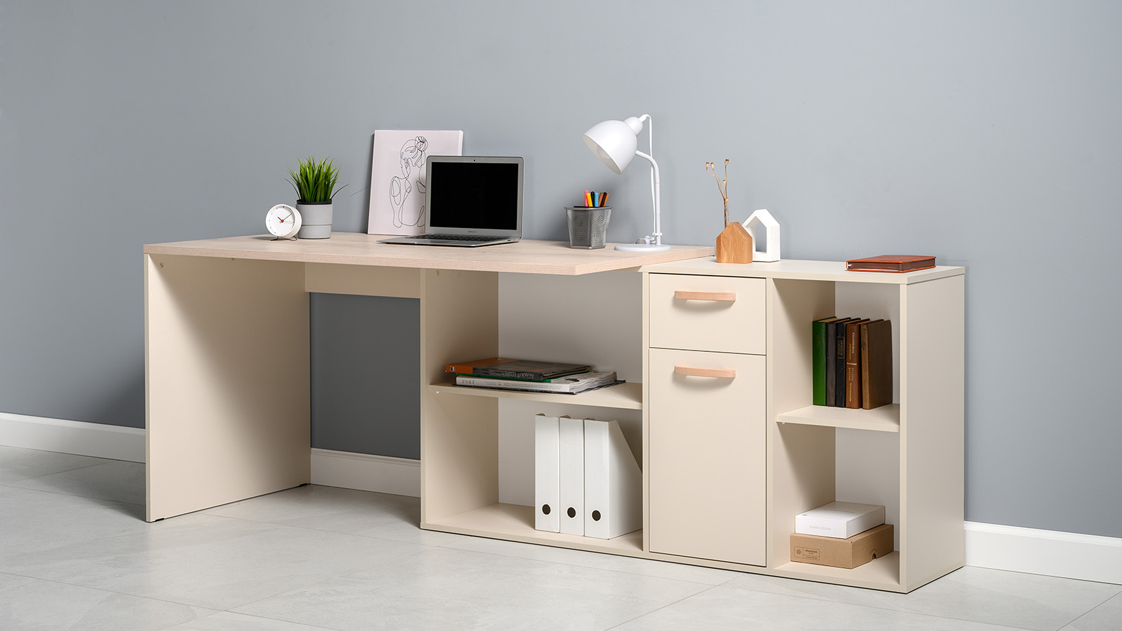 Стол письменный 03.245 Лайт (Сатин/Дуб эндгрейн элегантный) фото стол письменный 03.245 лайт (сатин/дуб эндгрейн элегантный)