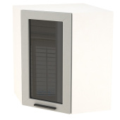 Шкаф верхний угловой со стеклом ШВУС 590 Глетчер