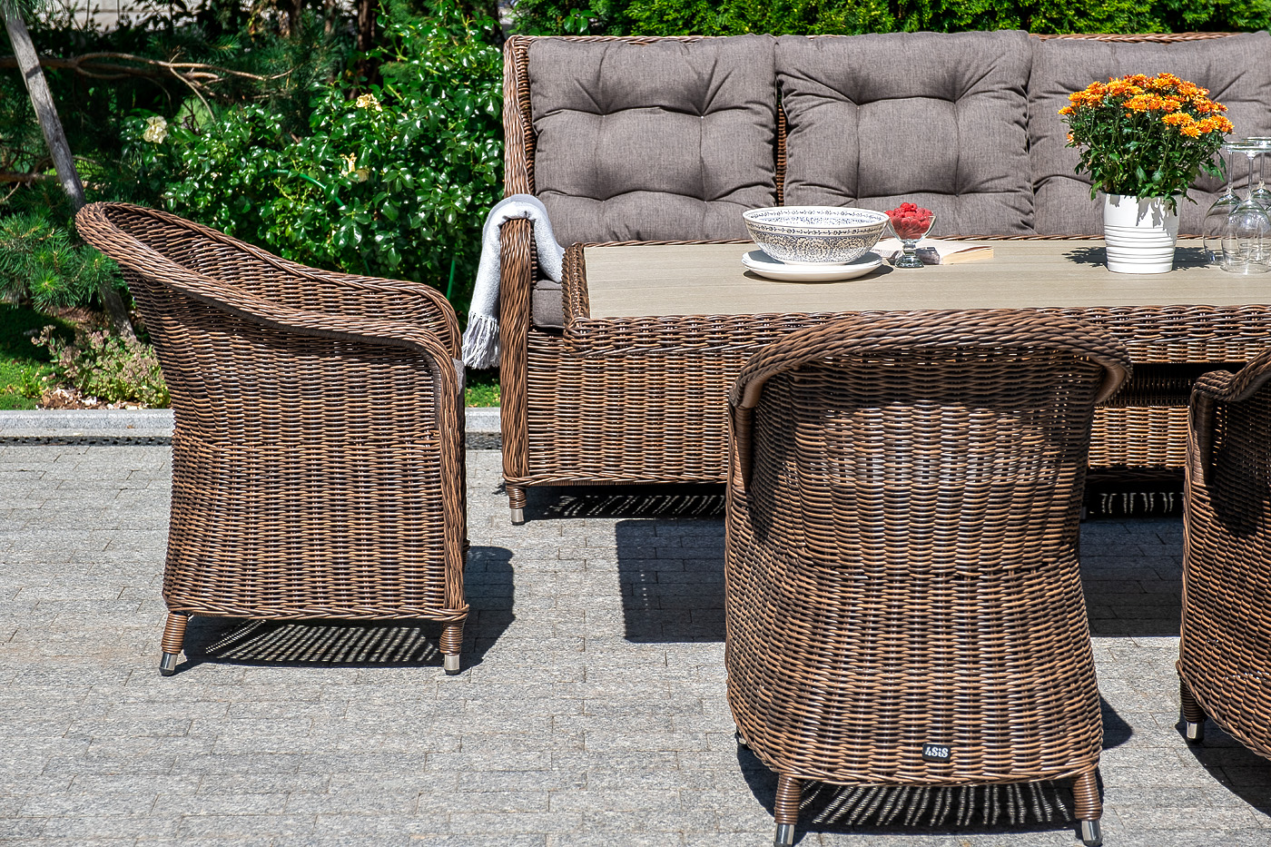 фото "равенна" плетеное кресло из искусственного ротанга, цвет коричневый