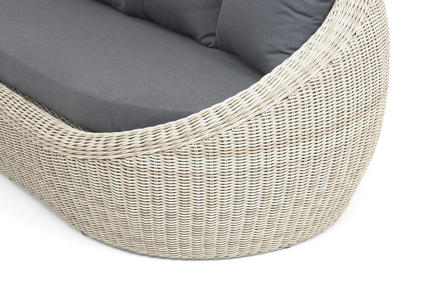 фото "барселона" диван из искусственного ротанга трехместный, цвет бежевый