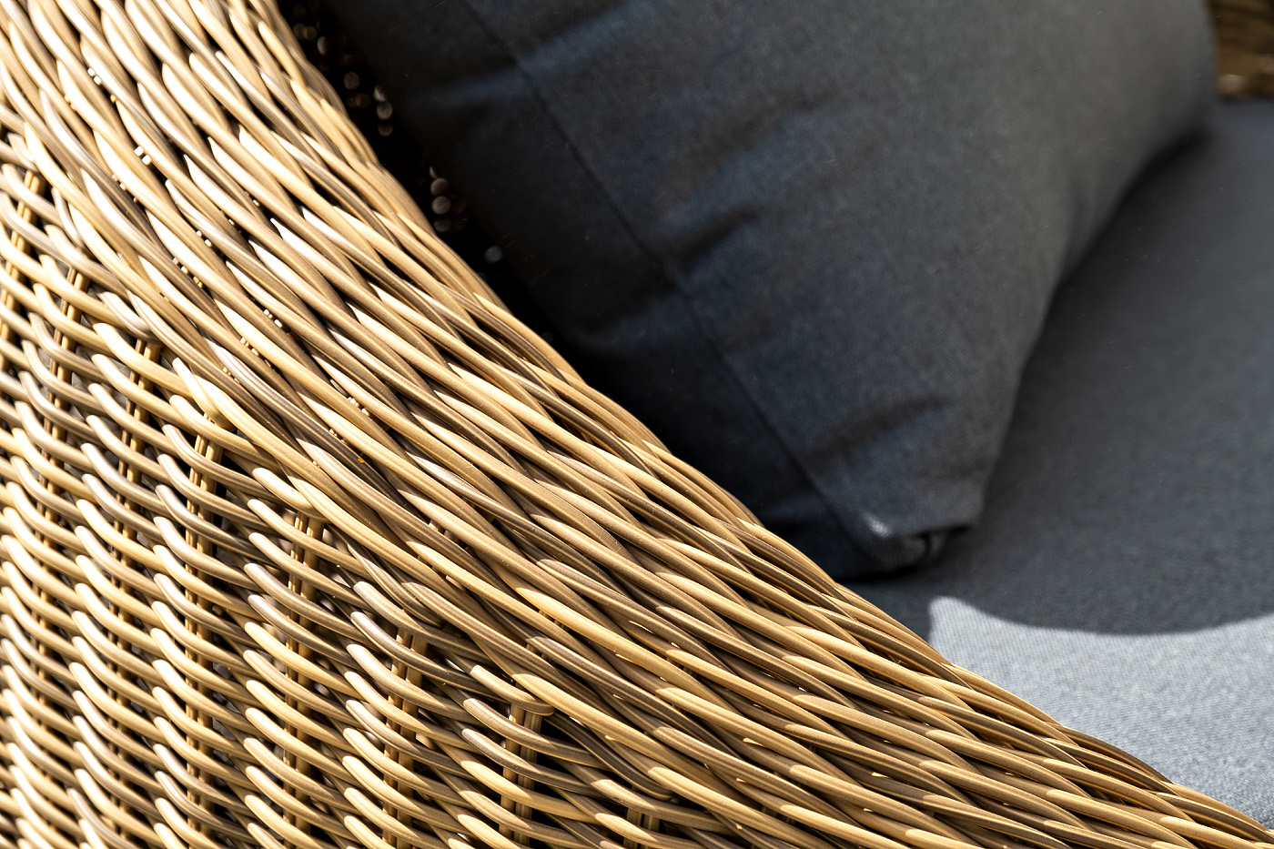 фото "барселона" лаунж-зона из искусственного ротанга, цвет соломенный