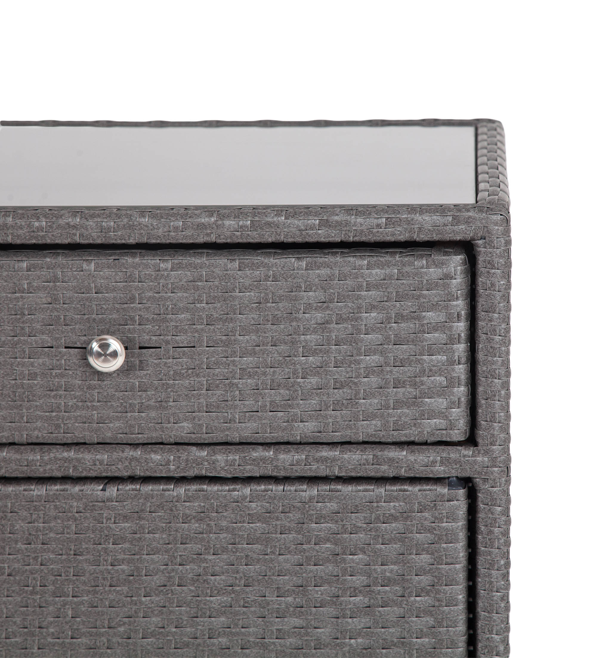 фото "мальта" тумба плетеная из искусственного ротанга, цвет графит