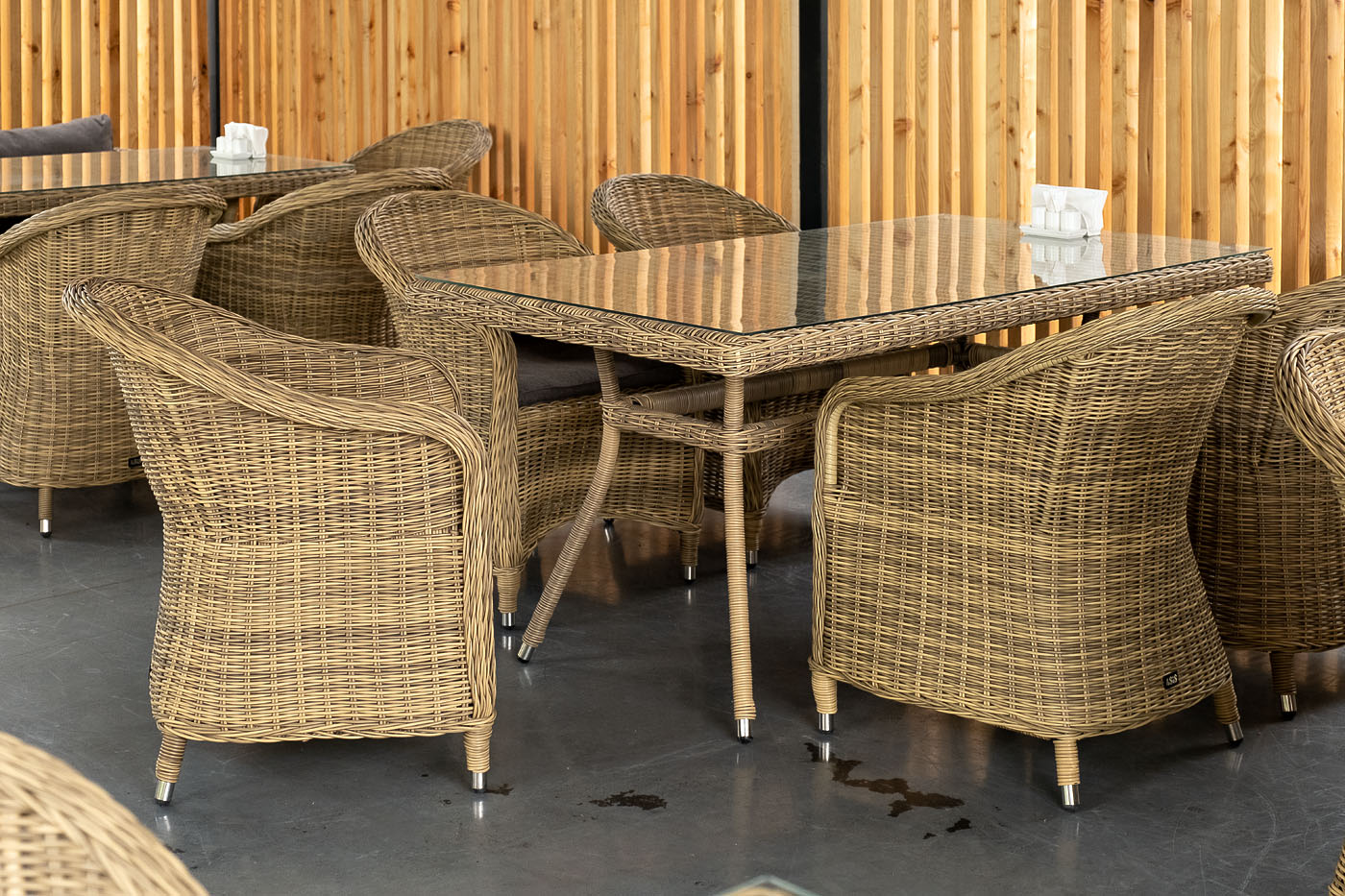 фото "равенна" плетеное кресло из искусственного ротанга, цвет соломенный