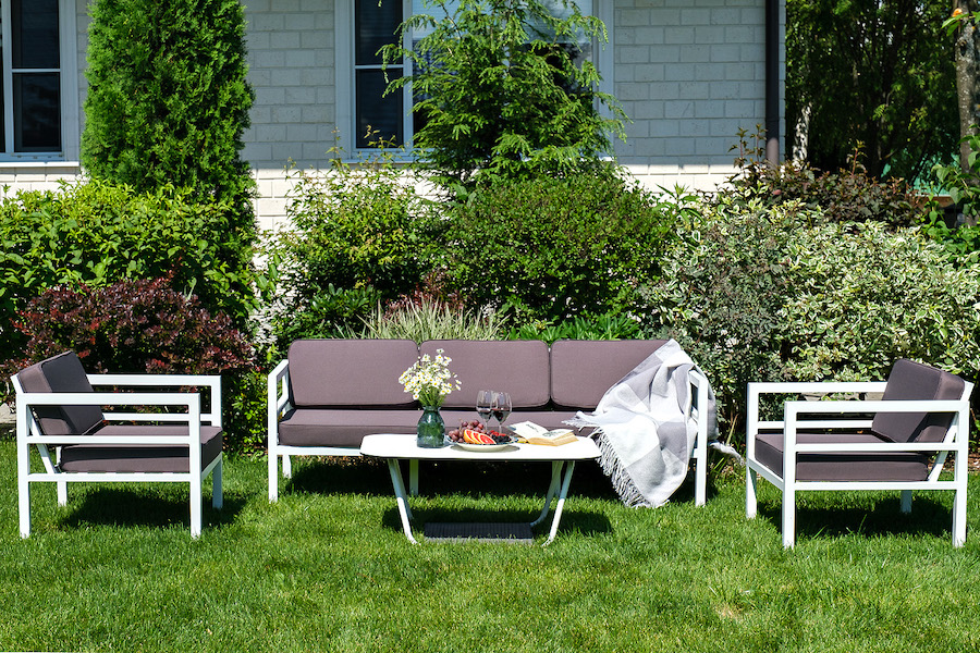 фото "эстелья" диван трехместный, алюминиевый каркас