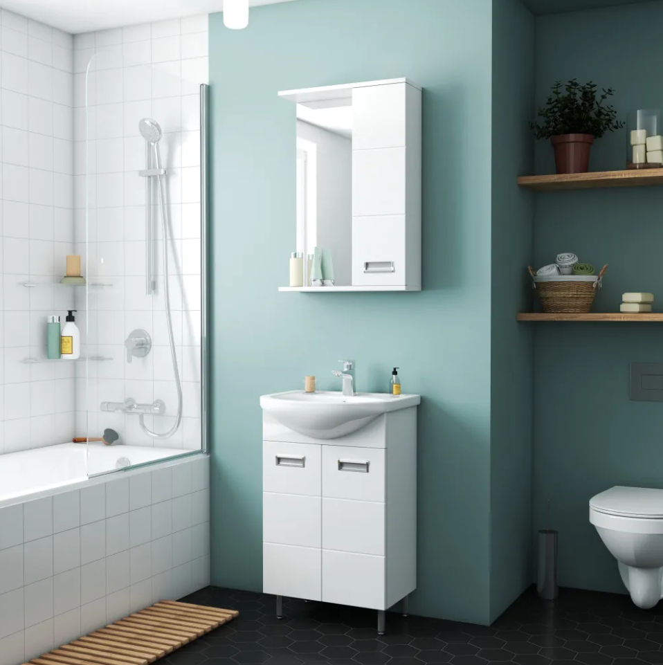 фото тумба под умывальник с раковиной рейн 60