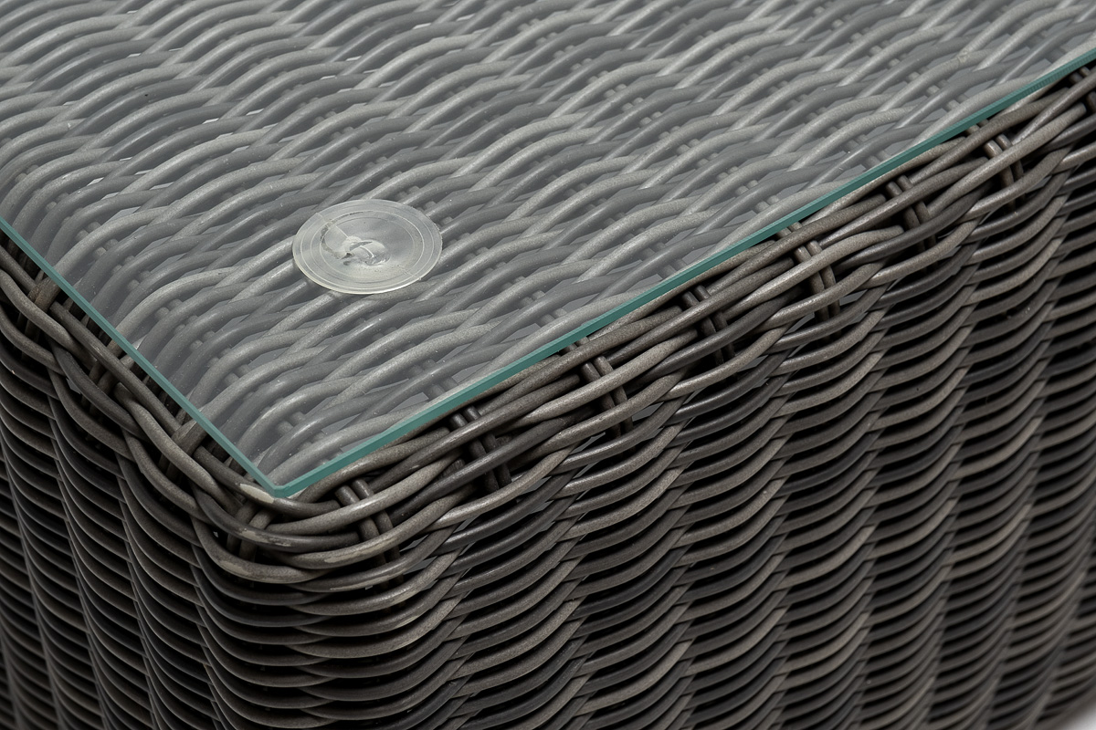 фото "боно" лаунж-зона из искусственного ротанга, цвет графит