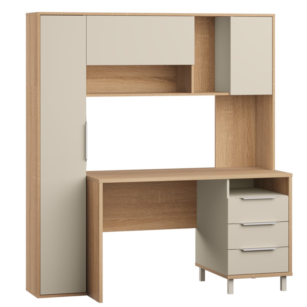 Стол рабочий 12.95 Комфорт (Дуб сонома/Сатин) фото стол рабочий 12.95 комфорт (дуб сонома/сатин)