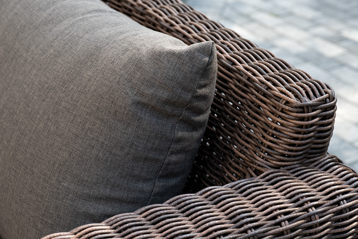 фото "капучино сингл" лаунж-зона из искусственного ротанга, цвет коричневый