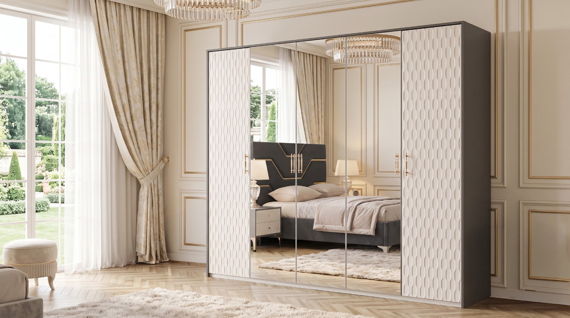 фото шкаф 5-ти ств. грация (fortuna home)