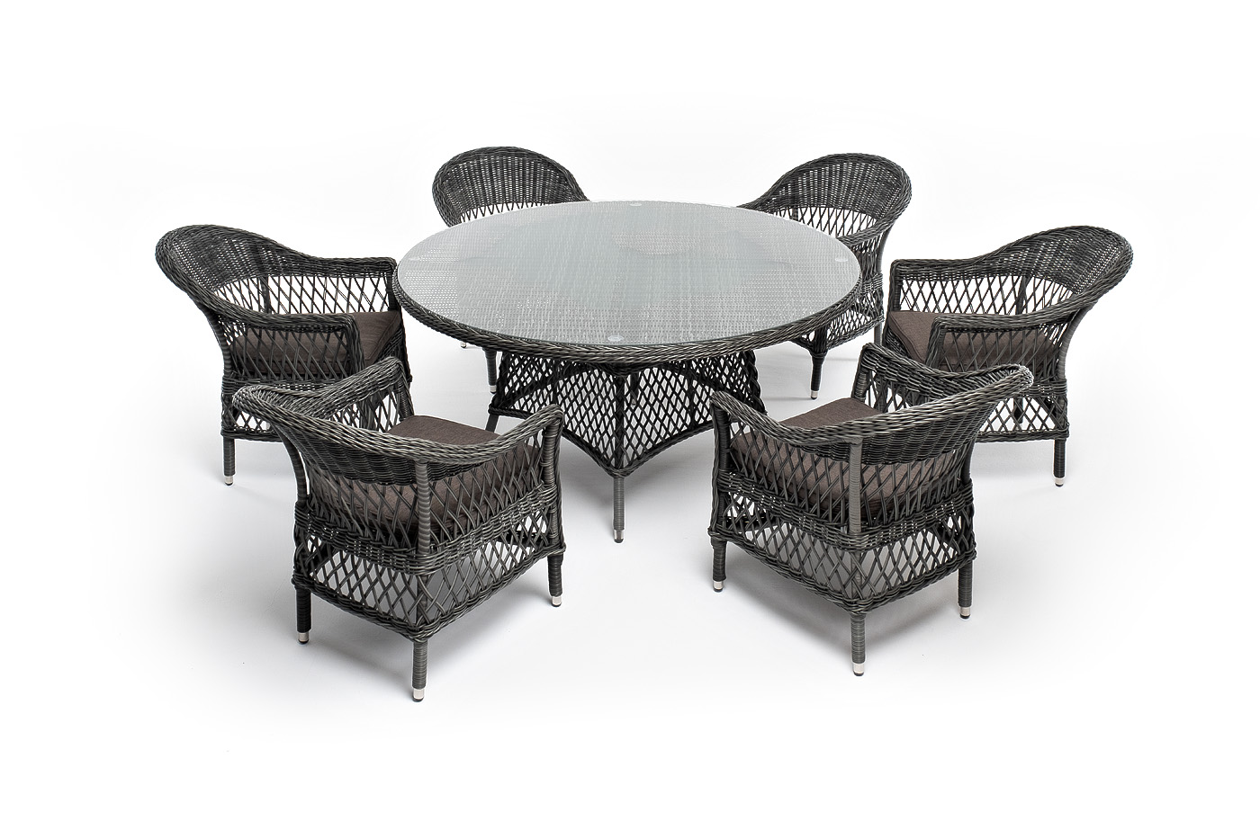 фото "эспрессо–150 s" обеденная группа плетеная, цвет графит