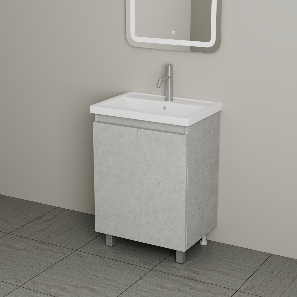 Тумба под умывальник с раковиной 2-х дв. Моро 60 