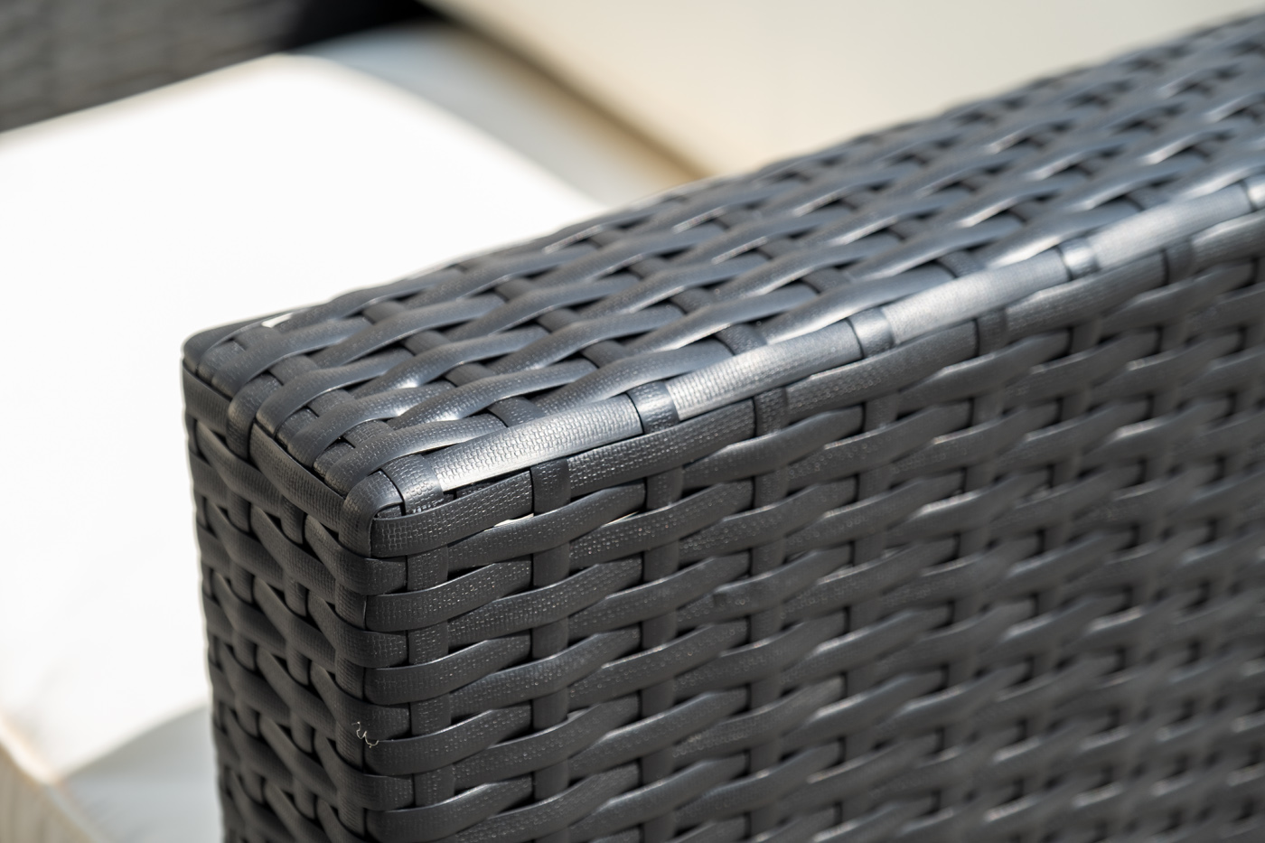 фото "даллас" лаунж-зона из искусственного ротанга на 5 персон, цвет черный