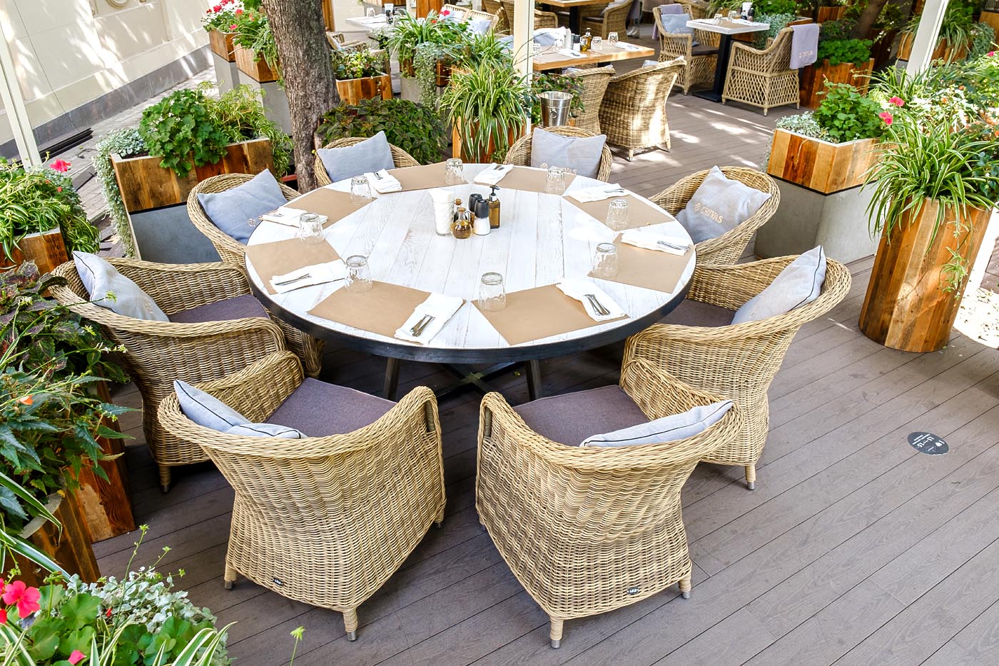 фото "равенна" плетеное кресло из искусственного ротанга, цвет соломенный