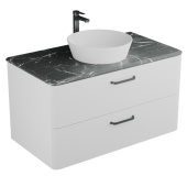 Тумба под умывальник Tibr 100 со столешницей и раковиной, белый