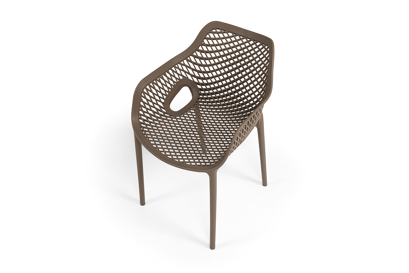 фото "беллини" стул пластиковый, цвет бежево-коричневый