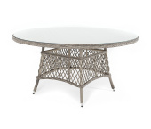 "Эспрессо" плетеный круглый стол, диаметр 150 см, цвет бежевый