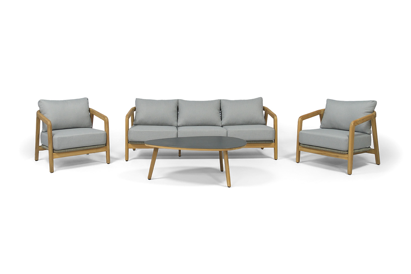 фото "лейпциг" лаунж-зона из тика на 5 персон, цвет серый