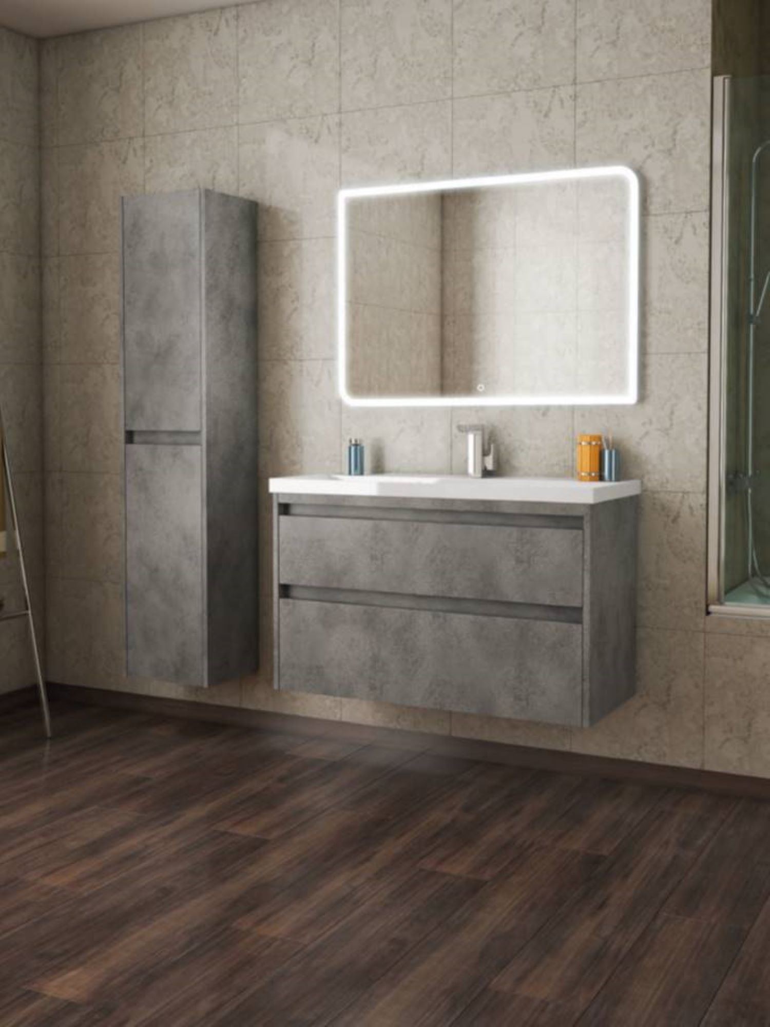 Тумба с 2-мя ящ. и раковиной под умывальник Muskat 80 