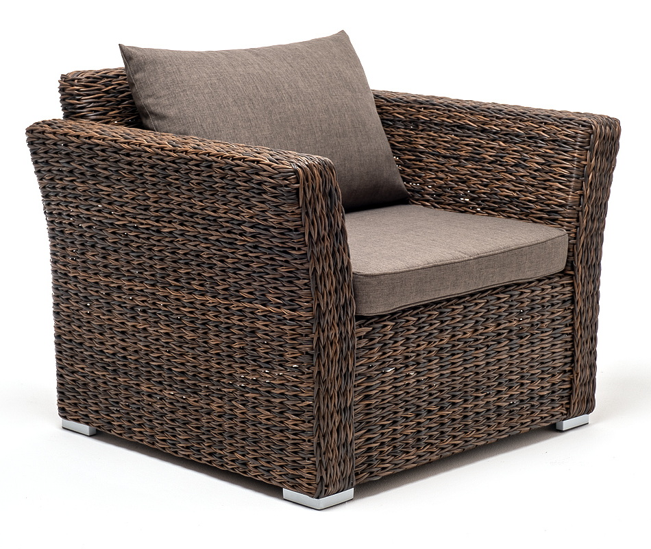 фото "капучино" кресло из искусственного ротанга (гиацинт), цвет коричневый