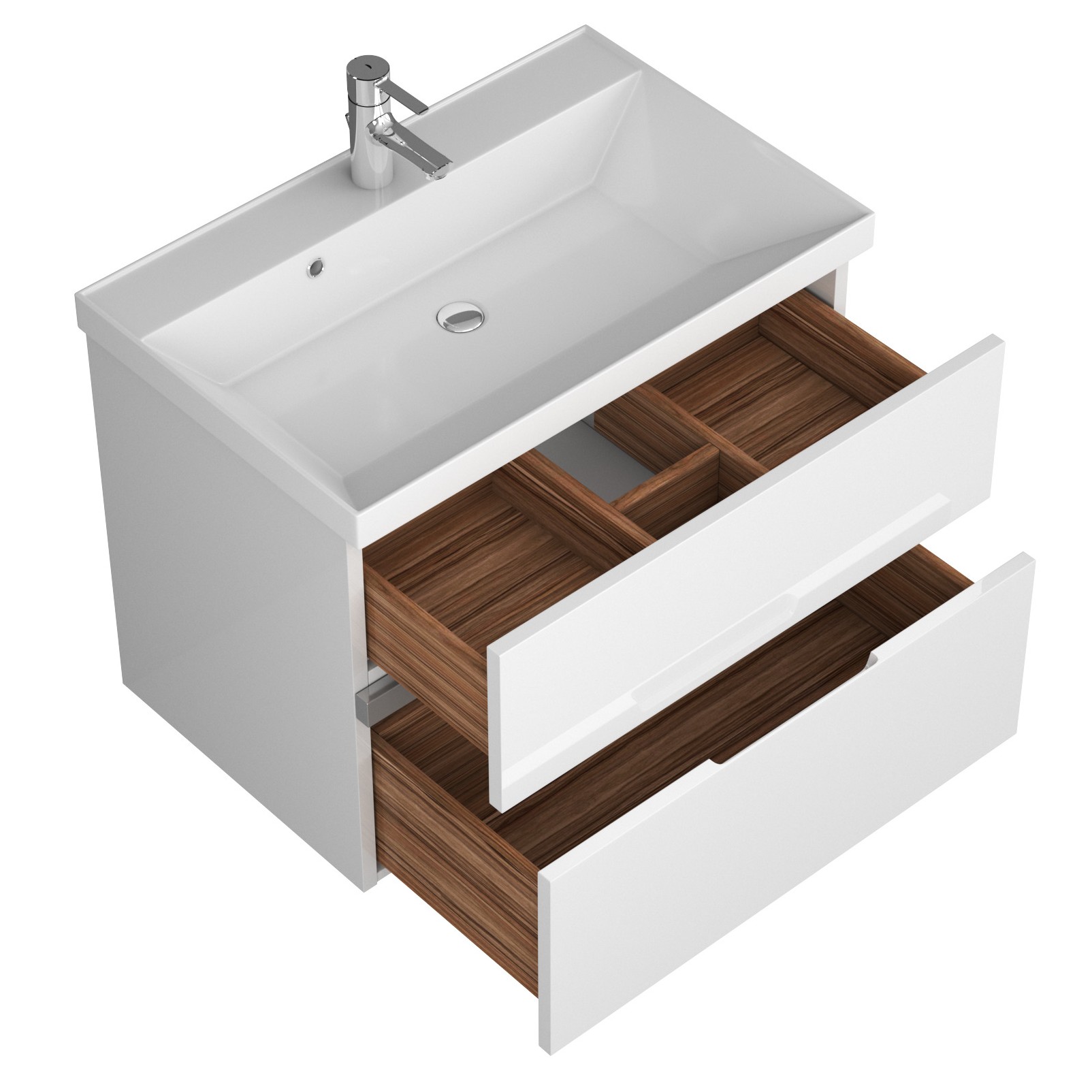 фото тумба с 2-мя ящ. и раковиной под умывальник allia 80