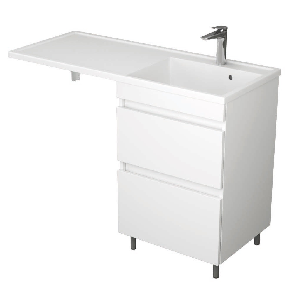 фото тумба 2 ящика с раковиной под стиральную машину магра 55