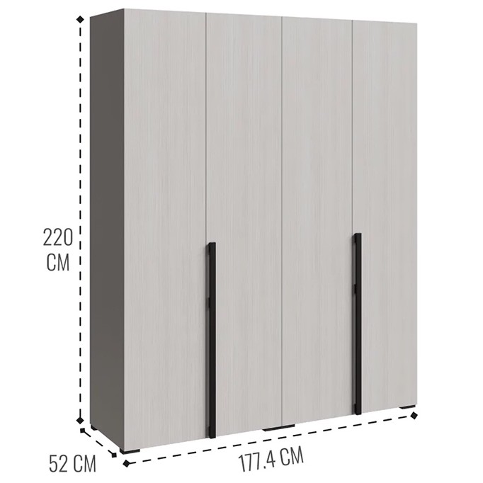 Шкаф 4-х дверный Беллуччи 