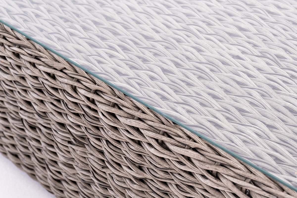 фото "капучино" лаунж-зона из искусственного ротанга (гиацинт), цвет серый