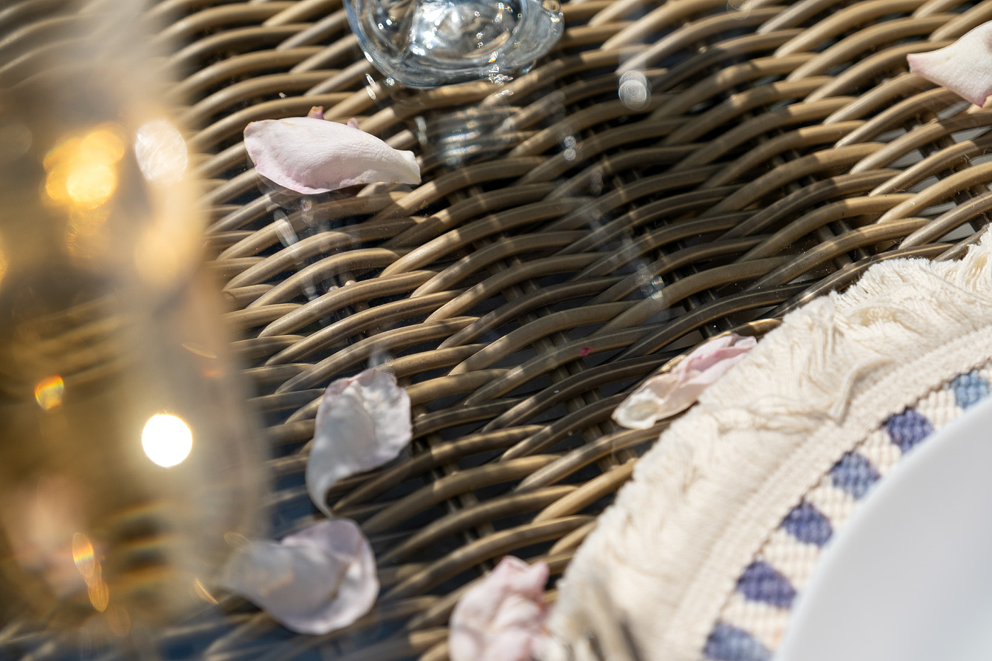 фото "цесена" обеденная группа плетеная из искусственного ротанга, цвет соломенный