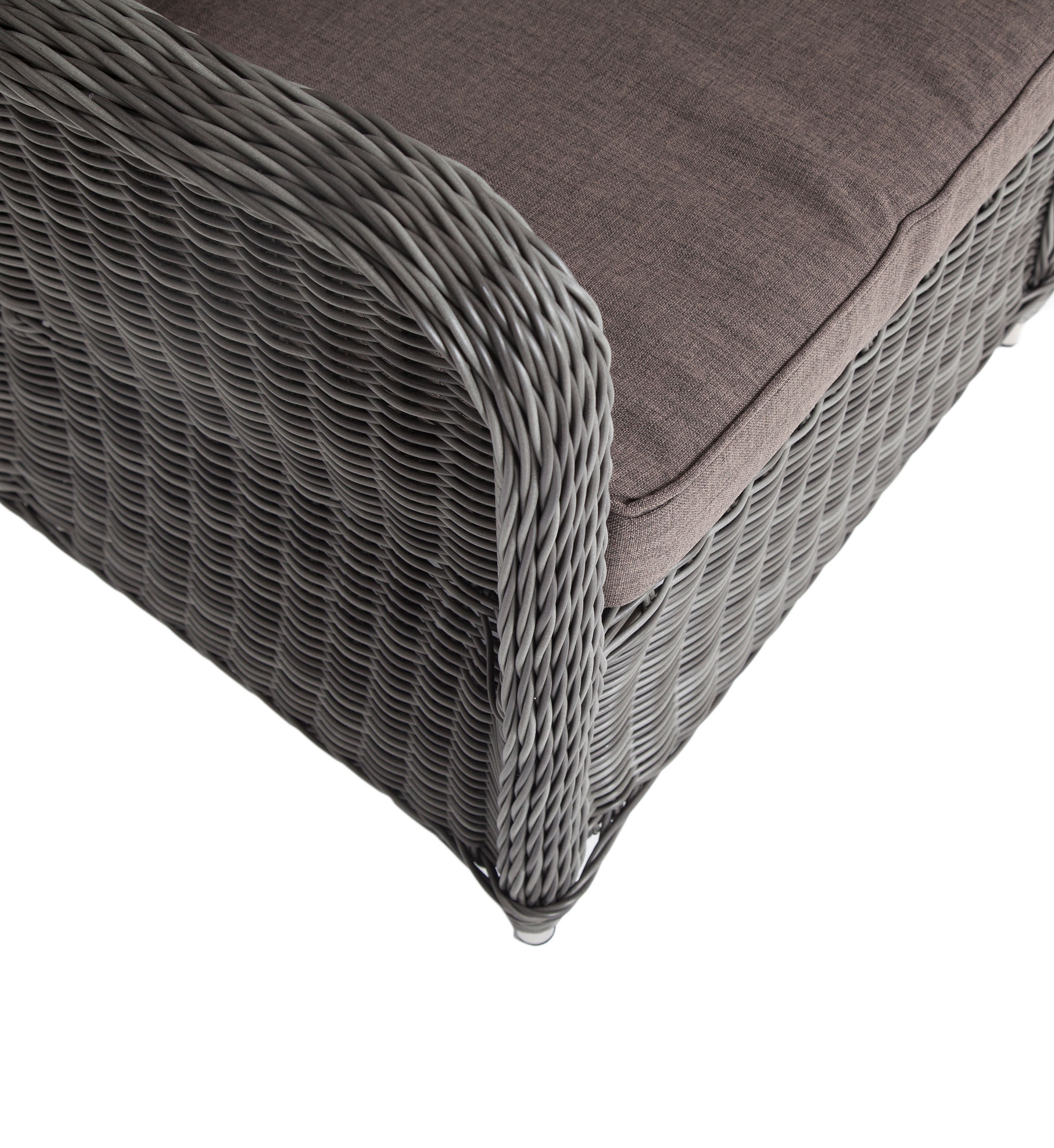 фото "гляссе" кресло плетеное из искусственного ротанга, цвет графит