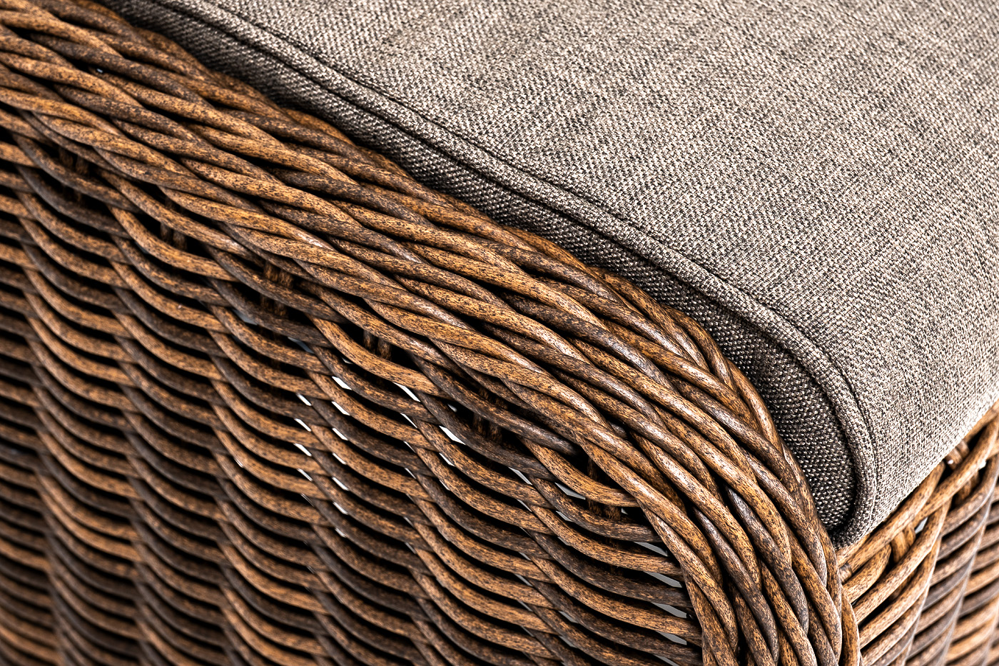 фото "толедо" пуф плетеный, цвет коричневый