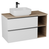 Тумба Sangro 100 с раковиной, белый матовый