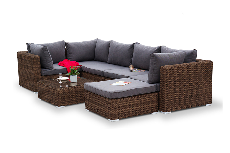 фото "лунго" журнальный столик плетеный, цвет коричневый