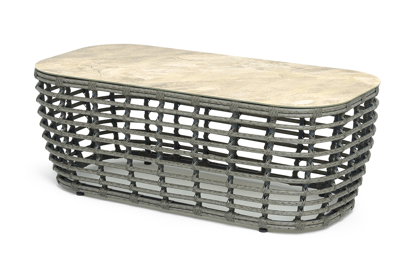 фото "ницца" лаунж-зона из искусственного ротанга, цвет бронзовый