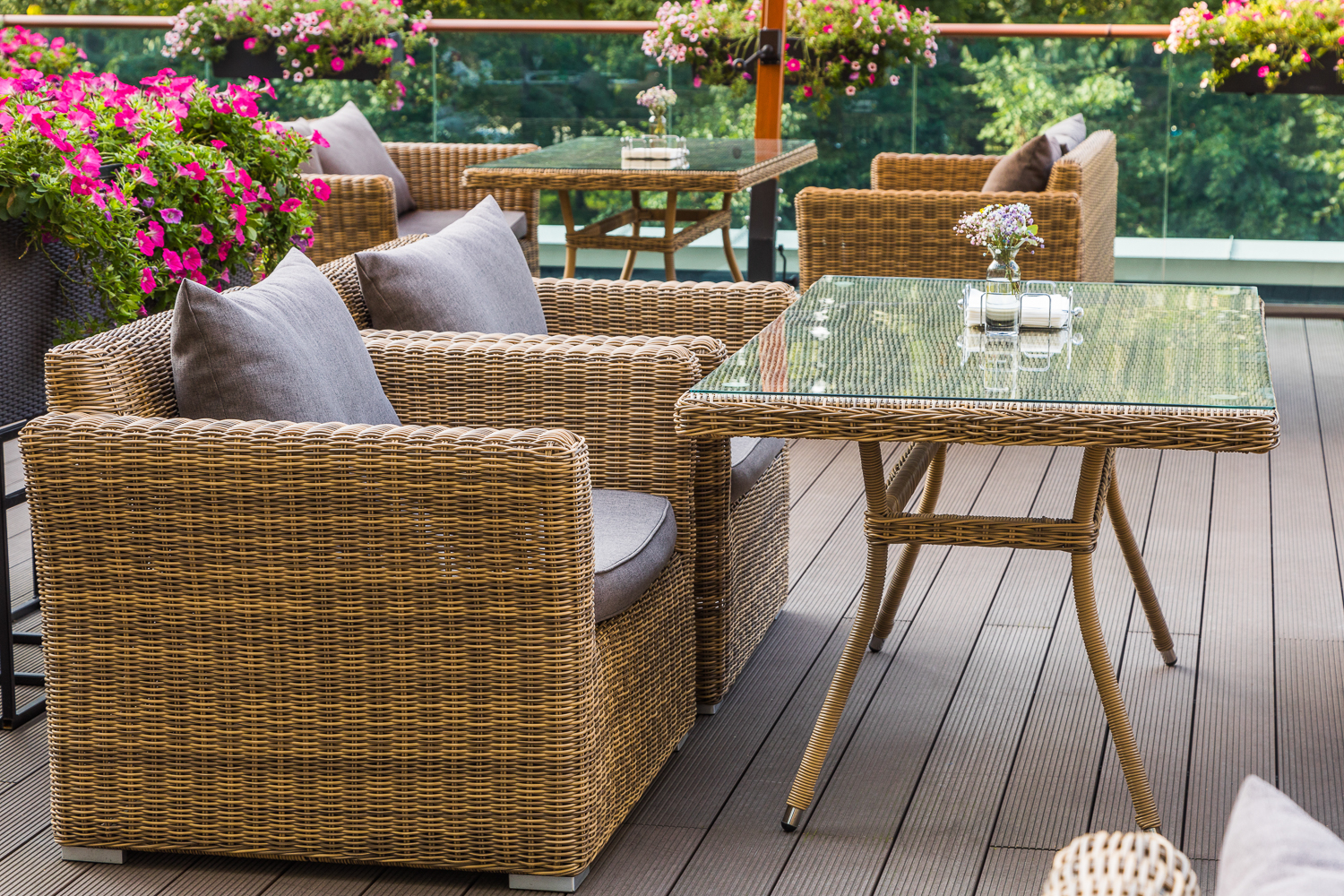 фото "латте" плетеный стол из искусственного ротанга 160х90см, цвет соломенный