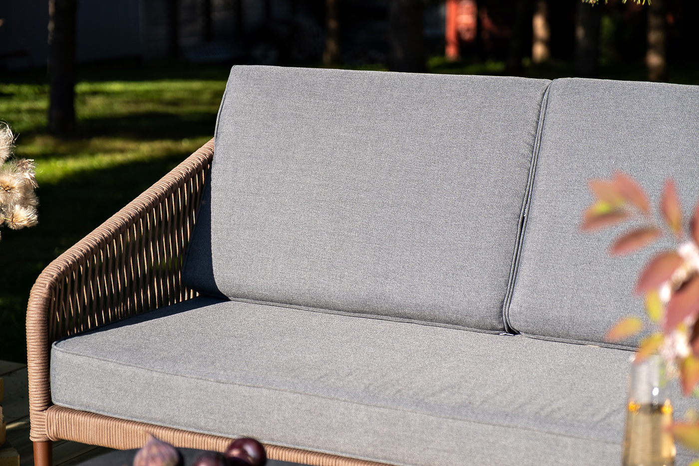 фото "канны" лаунж-зона 5-местная плетеная из роупа (веревки), роуп коричневый