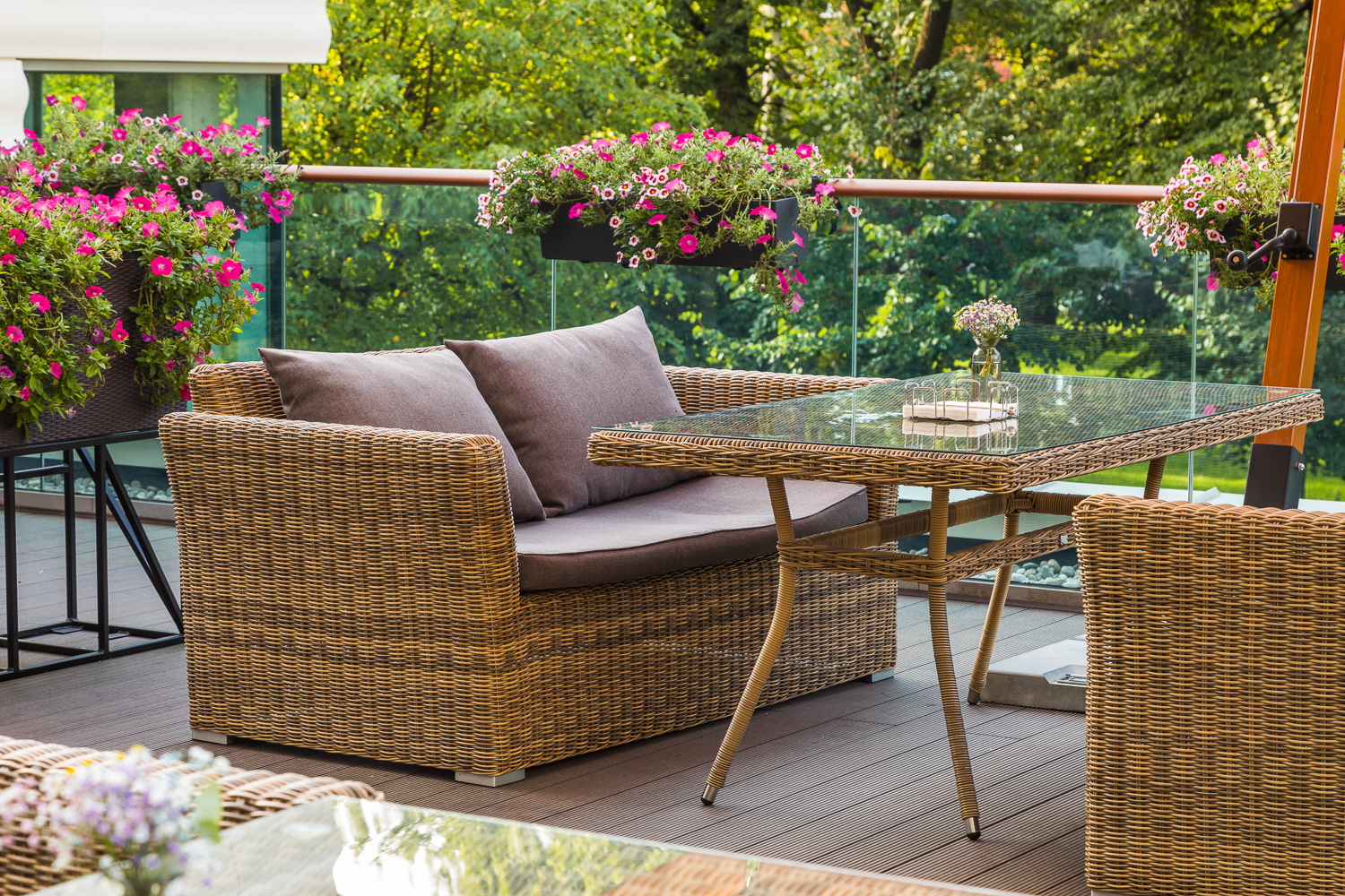 фото "латте" плетеный стол из искусственного ротанга 160х90см, цвет соломенный