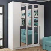 Шкаф 5-ти дв. 2000 с зеркалом Мадрид  Шкаф 5-ти дв. 2000 с зеркалом Мадрид