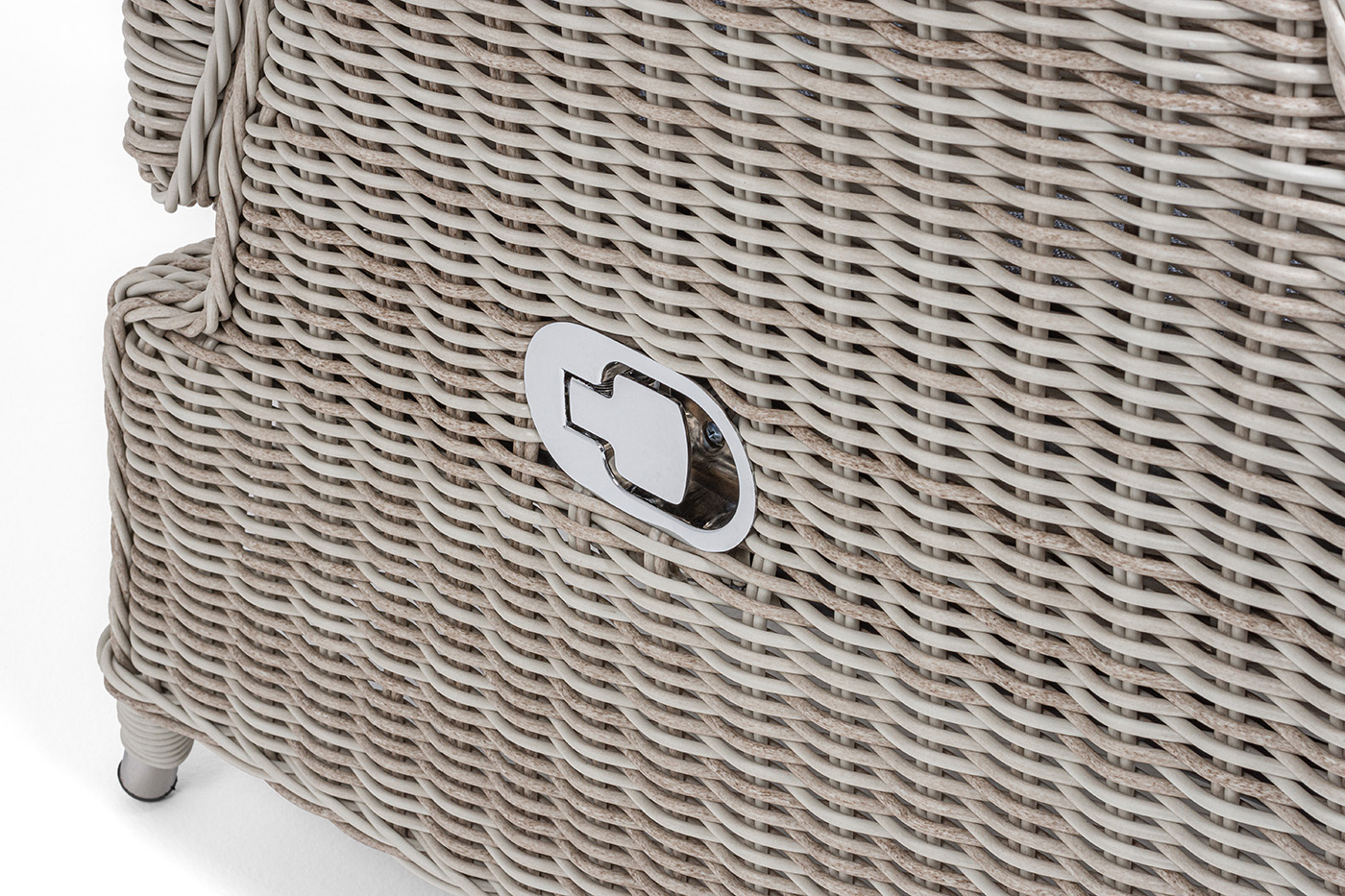 фото "форио" кресло раскладное плетеное, цвет бежевый