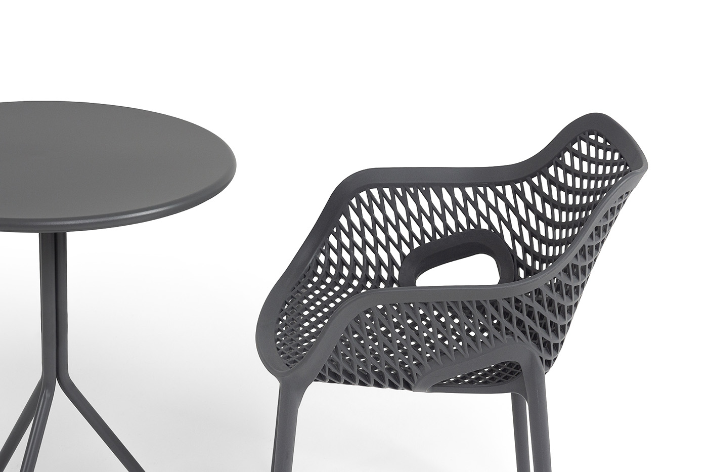 фото "беллини" обеденная группа на 2 персоны, цвет темно-серый