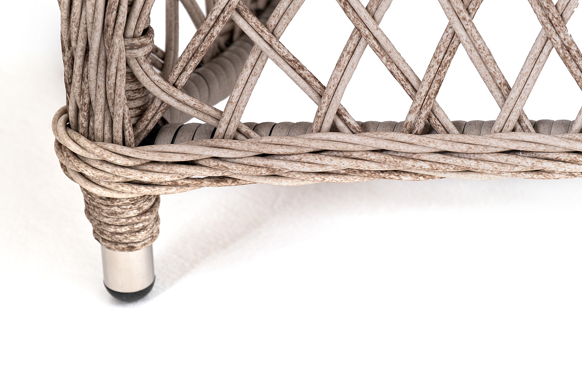 фото "катания" обеденная группа плетеная на 6 персон, цвет бежевый