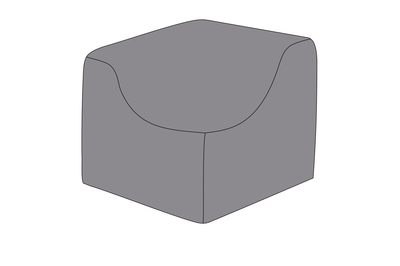 фото защитный чехол на модуль лунго угловой 86×86×65 см, цвет темно-серый