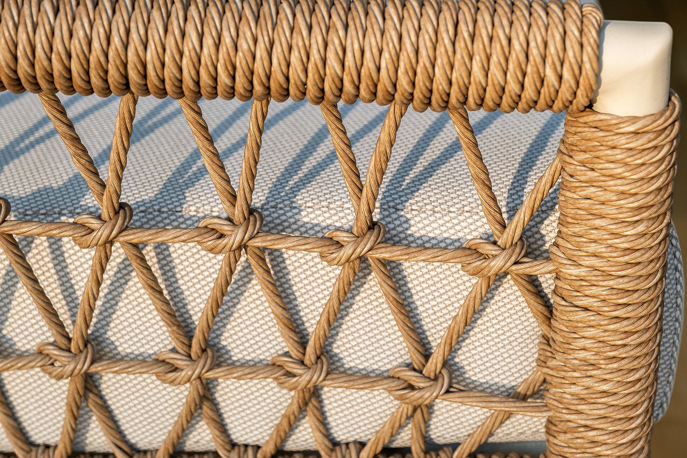 фото "венеция" лаунж-зона из искусственного ротанга, цвет соломенный