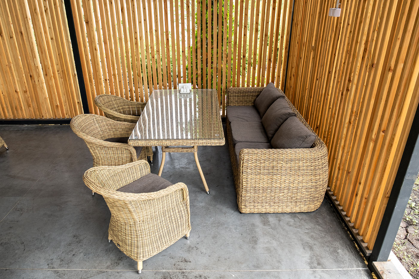 фото "кальяри" диван из искусственного ротанга (гиацинт) трехместный, цвет соломенный